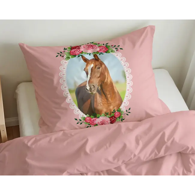 Kinderdekbedovertrek Cute Horse  - microvezel - 140x220 + 60x70 cm