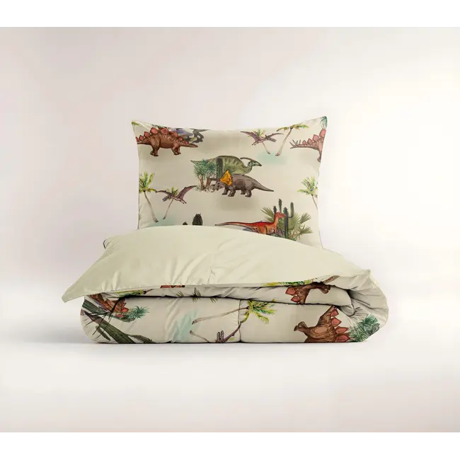 Kinderdekbedovertrek Dino - microvezel - 140x220 + 60x70 cm