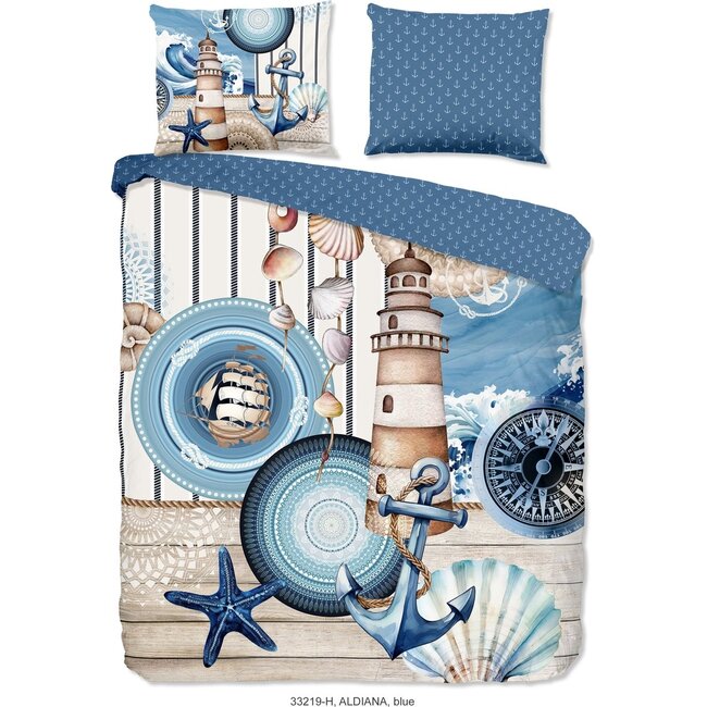 Katoen satijn dekbedovertrek Aldiana