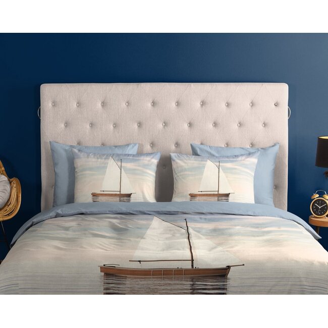 Katoen dekbedovertrek Zeilboot