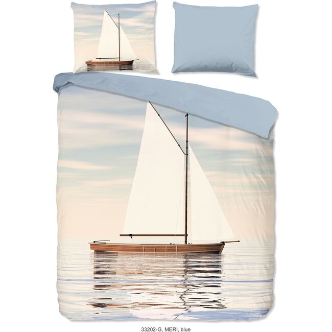 Katoen dekbedovertrek Zeilboot