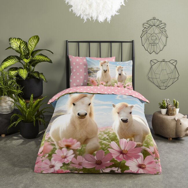 Katoen kinderdekbedovertrek Philou - 140x220 + 60x70 cm