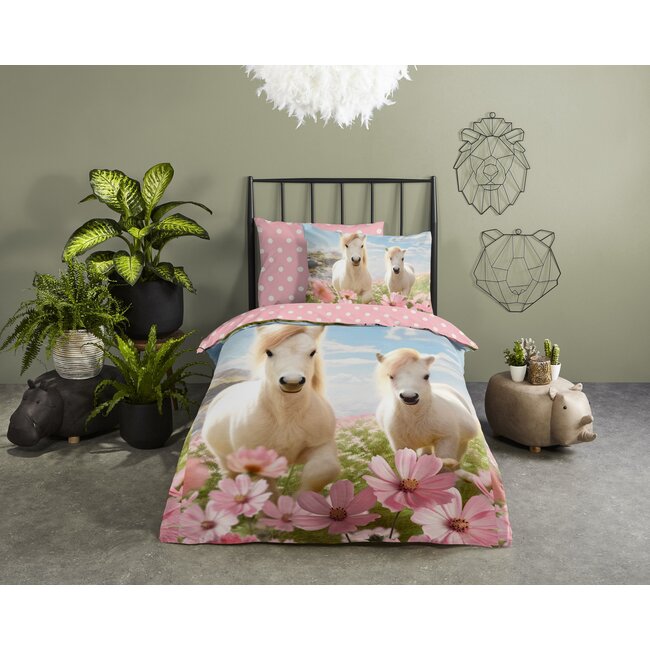 Katoen kinderdekbedovertrek Philou - 140x220 + 60x70 cm