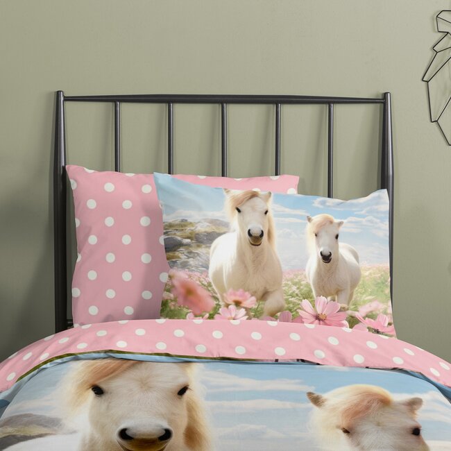 Katoen kinderdekbedovertrek Philou - 140x220 + 60x70 cm