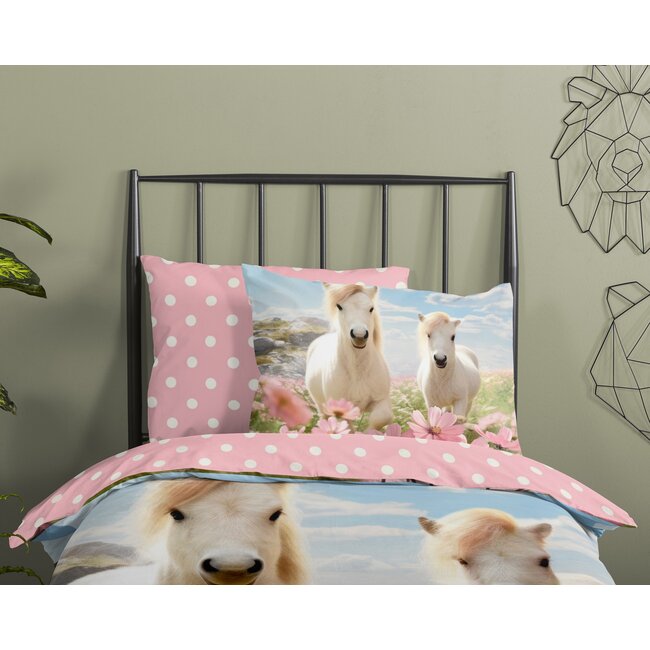 Katoen kinderdekbedovertrek Philou - 140x220 + 60x70 cm