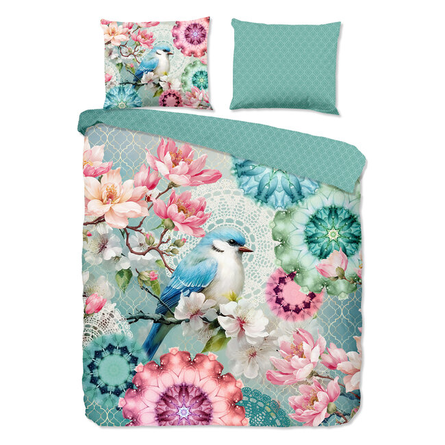 Katoen satijn dekbedovertrek Eldisa