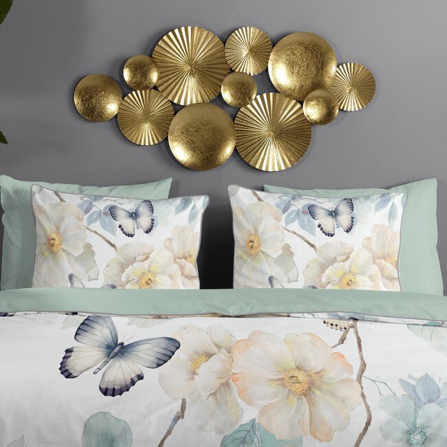 Katoensatijn dekbedovertrek Adiwanya wit