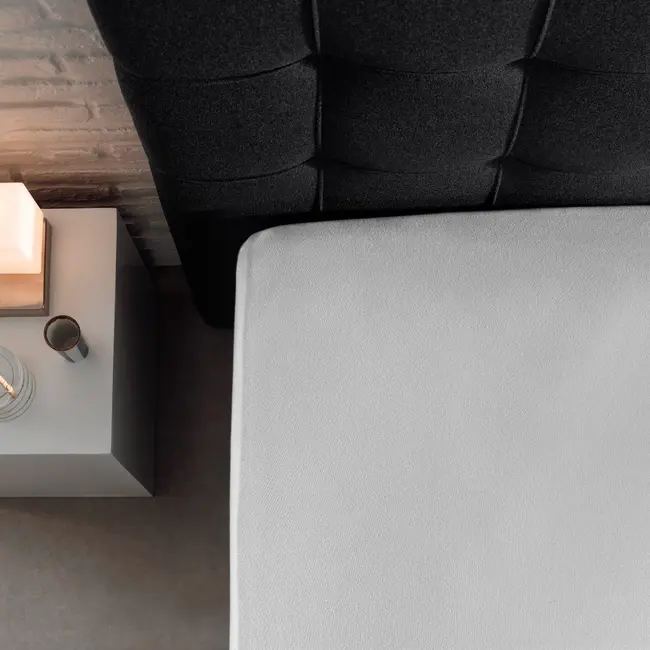 Hoeslaken - enkel jersey 135gr. - wit