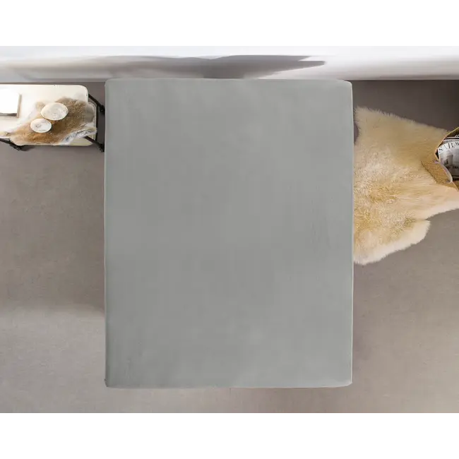 Hoeslaken - enkel jersey 135gr - grijs