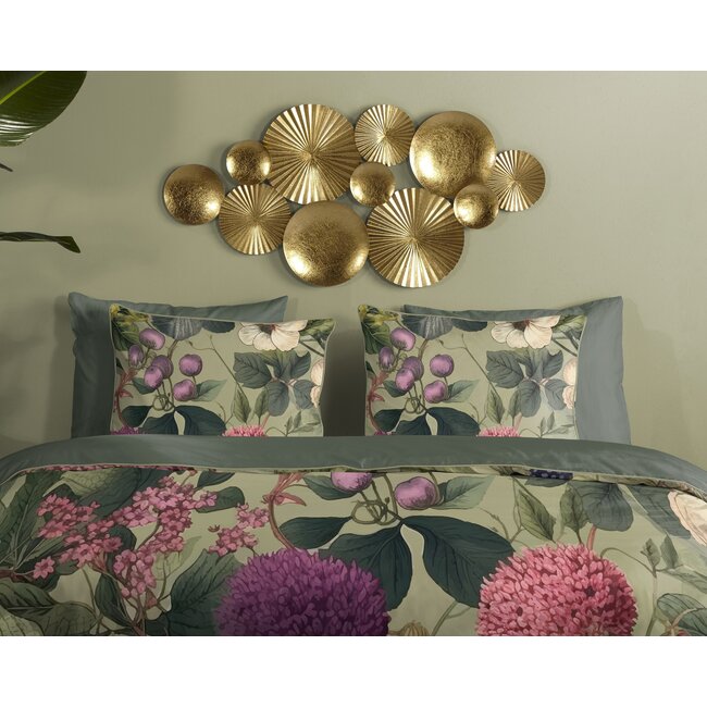 Katoen satijn dekbedovertrek Onaz - groen