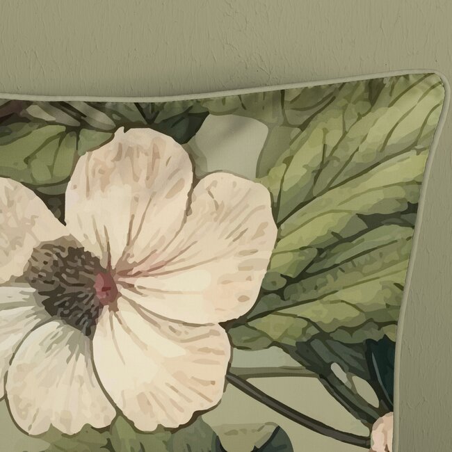 Katoen satijn dekbedovertrek Onaz - groen