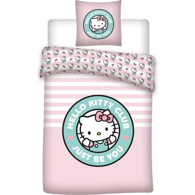 Hello Kitty Dekbedovertrek Just Be You - polykatoen - 140x200 cm – 65x65 cm
