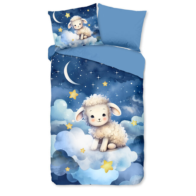 Microvezel kinderdekbedovertrek Sheepy - 140x220 + 60x70 cm