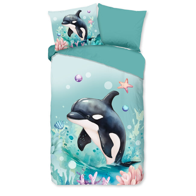 Microvezel kinderdekbedovertrek Splash - 140x220 + 60x70 cm