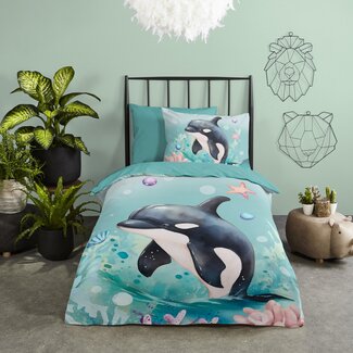 Pure Microvezel kinderdekbedovertrek Splash - eenpersoons