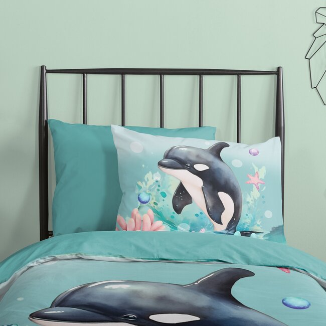 Microvezel kinderdekbedovertrek Splash - 140x220 + 60x70 cm