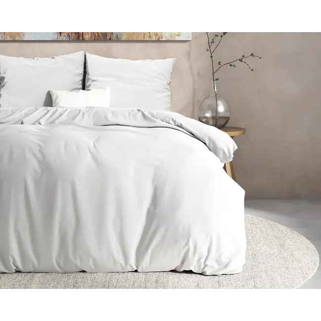 Flanel  dekbedovertrek Mendez - Wit