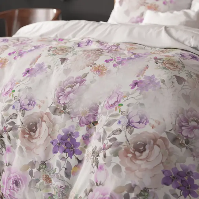 Polykatoen dekbedovertrek Jenice - Roze - Lits-jumeaux (240x220 + 2st 60x70cm)