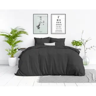 Dreamhouse Katoen dekbedovertrek Stone washed - antraciet