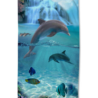 Good Morning Strandlaken Dolfijnen - 75x150 cm