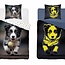 Glow in the dark kinderdekbedovertrek Hond - katoen - 140x200+70x80 cm