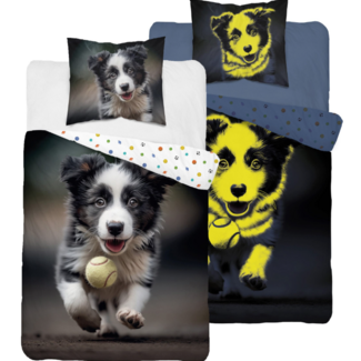 Holland Glow in the dark dekbedovertrek Hond - katoen - eenpersoons