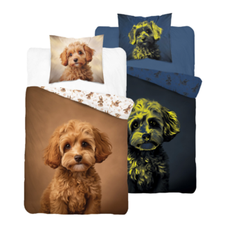 Holland Glow in the dark dekbedovertrek Hondje - katoen - eenpersoons