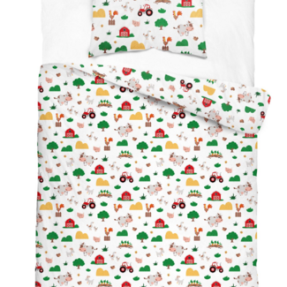 Xoxo Katoen dekbedovertrek Boerderij - eenpersoons