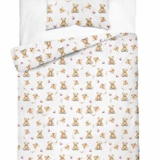 Xoxo Katoen dekbedovertrek Beertje en Vlieger - eenpersoons