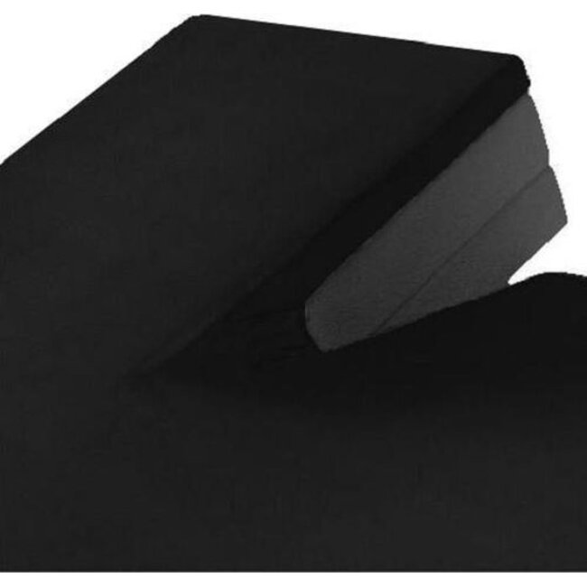 Splittopper hoeslaken - jersey - 180x200/220 cm - zwart