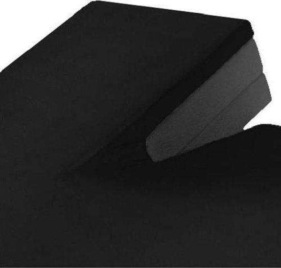 Splittopper hoeslaken - jersey - 180x200/220 cm - zwart