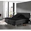 Splittopper hoeslaken - jersey - 180x200/220 cm - zwart