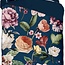 Katoen satijn dekbedovertrek Fiori blauw - 140x220 + 60x70cm