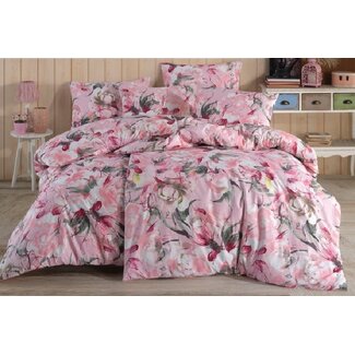 .Decoware® Katoen dekbedovertrek Lara powder - 2-persoons (200x220 + 2st 60x70cm)