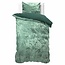 Velvet dekbedovertrek crushed - groen