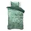 Katoen satijn dekbedovertrek Dakar - Groen