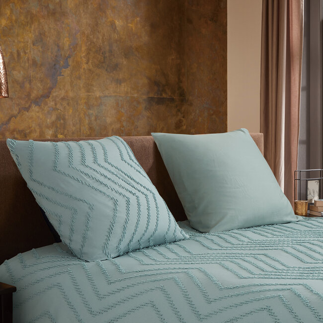 Dekbedovertrek Zigzag - Groen  - Microvezel