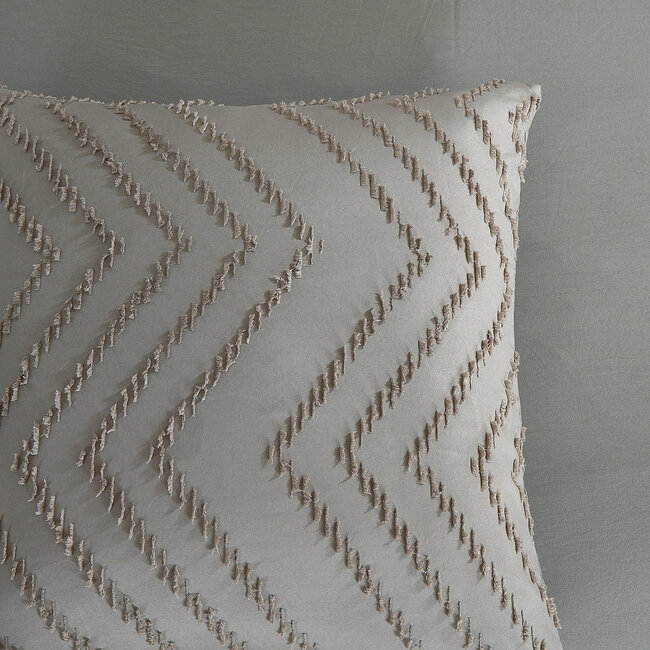 Microvezel dekbedovertrek Zigzag - Taupe