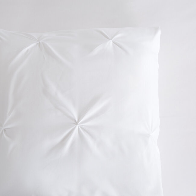 Dekbedovertrek Wit met Plooidesign – Microvezel