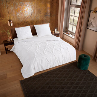 Pure Dekbedovertrek Wit met Plooidesign – Microvezel