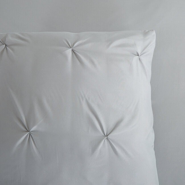 Dekbedovertrek Plooi - zilver - microvezel