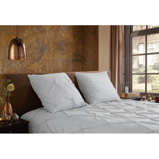 Dekbedovertrek Plooi - zilver - microvezel