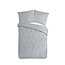 Dekbedovertrek Plooi - zilver - microvezel