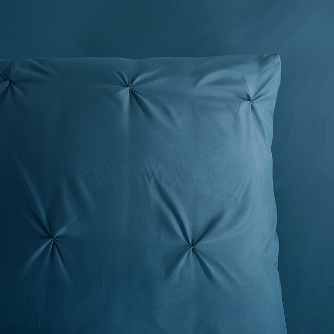 Dekbedovertrek Plooi - petrol - microvezel