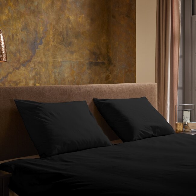 Microvezel dekbedovertrek uni zwart