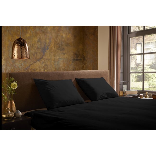 Microvezel dekbedovertrek uni zwart