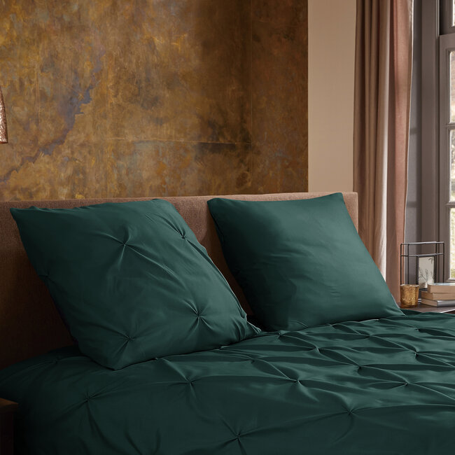 Microvezel dekbedovertrek Plooi - groen