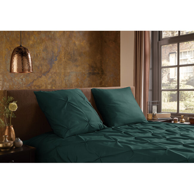 Microvezel dekbedovertrek Plooi - groen