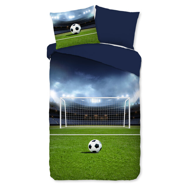 Microvezel kinderdekbedovertrek Voetbal - 140x220 + 60x70 cm