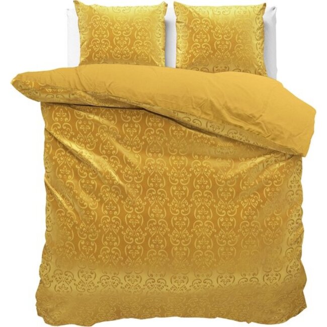 Velvet dekbedovertrek Sultan - embossed - goud
